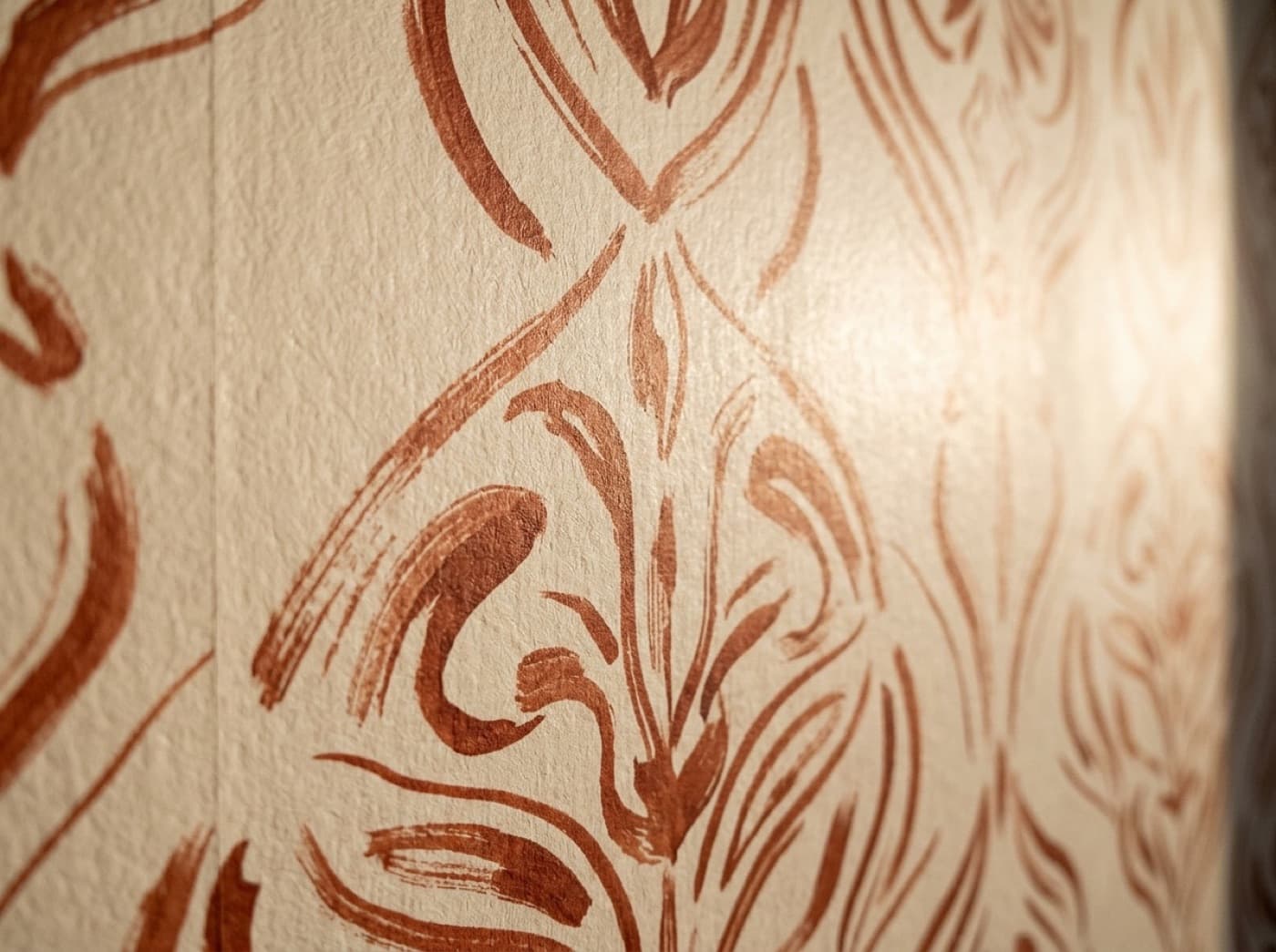 Macro of satin-finish wallpaper