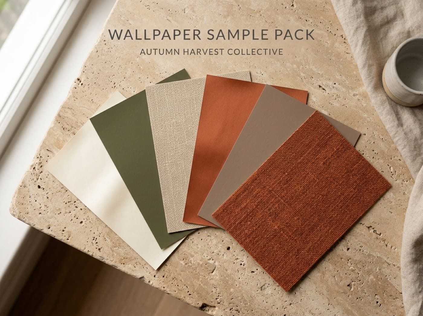 Sample pack with wallpaper swatches